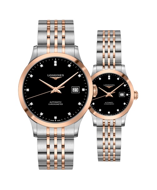 Đồng hồ đôi Longines Record L2.821.5.57.7 và L2.321.5.57.7
