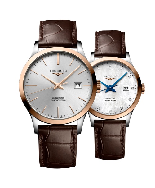 Đồng hồ đôi Longines Record L2.821.5.72.2 và L2.321.5.87.2